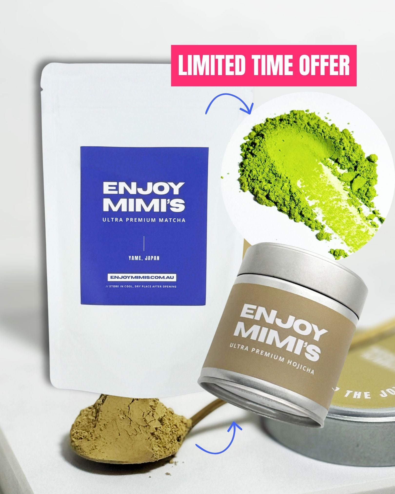 Ceremonial Matcha 100g + Ultra Premium Hojicha 40g Bundle